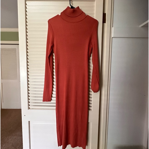 Midi Turtleneck Sweater Dress - Picture 1 of 1